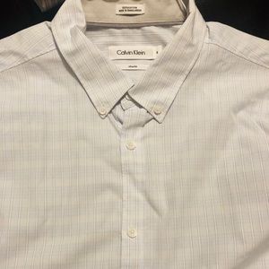 CALVIN KLEIN SLIM FIT SHORT SLEEVE BUTTON DOWN